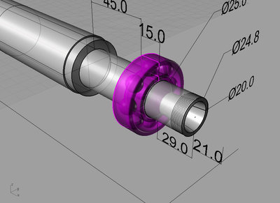 Po udstráneni toho zeleného by som chcel vysustružiť kužel ER20 aj s hlbšou dierov priemeru 13,5