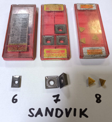 Sandvik<br />6) R215.44-15 T3 PRM-WL : 1kus<br />7) R290.90-1504M-WL : 5ks<br />8) TPMR 110308 TPMR222 : 6ks