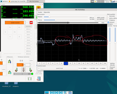 osa Z poloha motor vs pravítko (problém protizávaží)