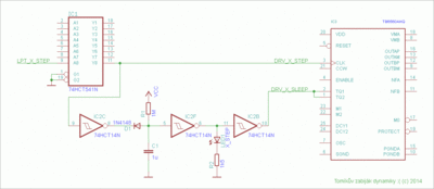 Na vstupech TB6560AHQ jsou ještě pull-down odpory 3k3..