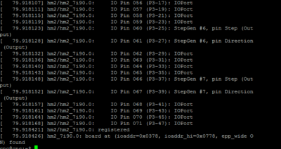 Screenshot z dmesg
